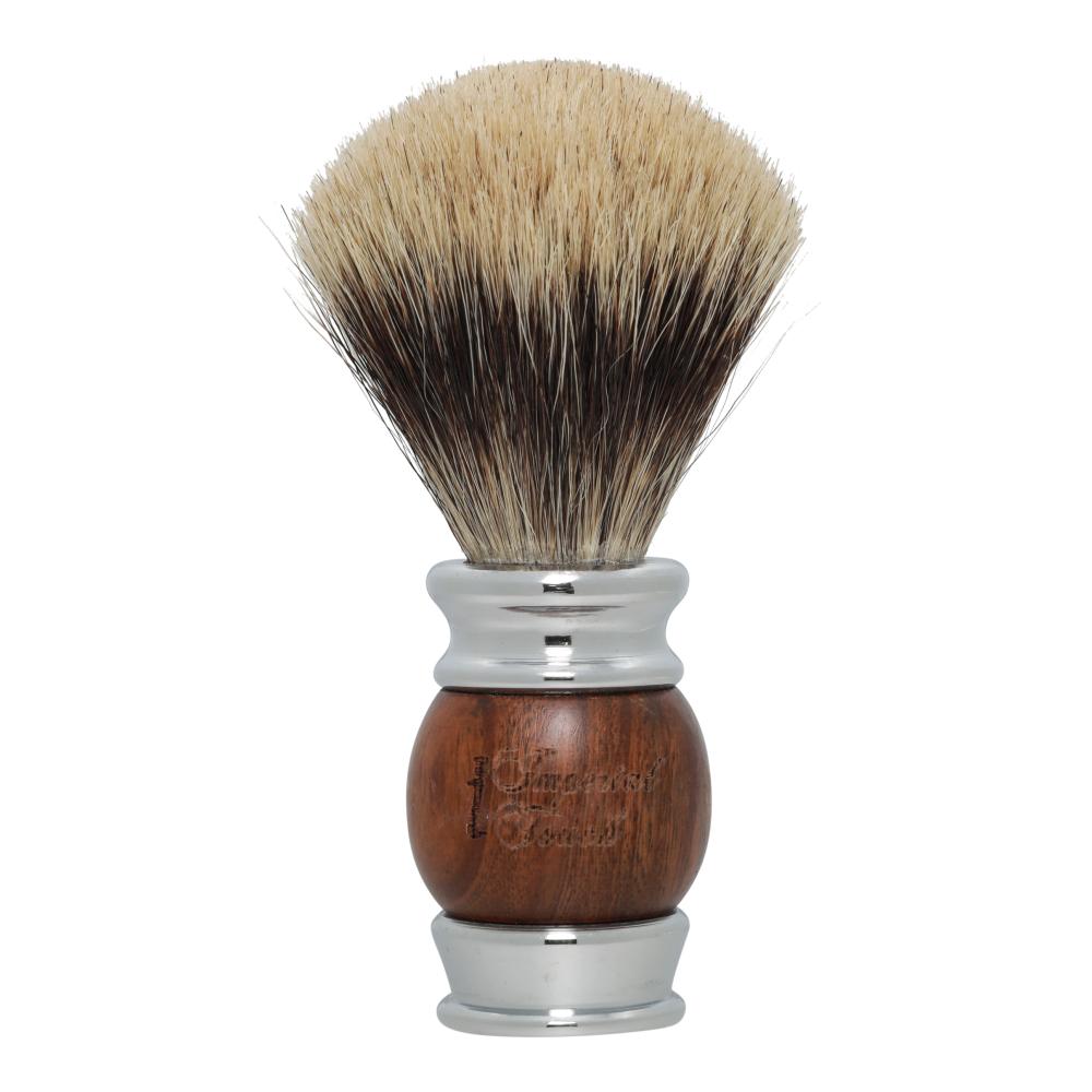 imperial touch handcrafted silver tip shave brush